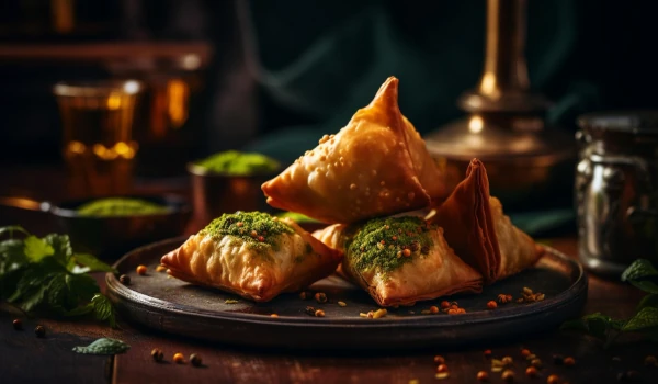 Home veg samosa